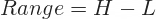 Range formula Range formula