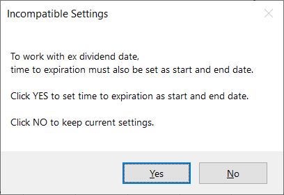Incompatible time format message