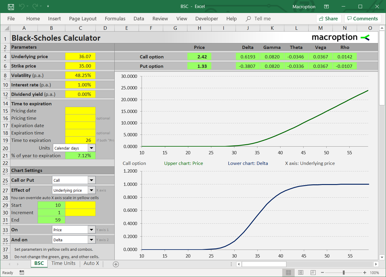 Black-Scholes Calculator