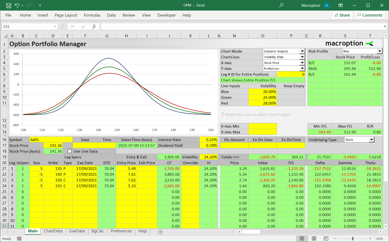 Option Portfolio Manager