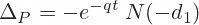 Black-Scholes put delta formula (with -d1)