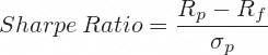 Sharpe ratio formula Sharpe ratio formula