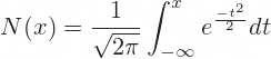 Standard normal cumulative distribution function (CDF)