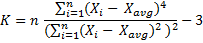 Population excess kurtosis formula Population excess kurtosis formula