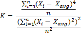 Kurtosis formula (intermediate step)